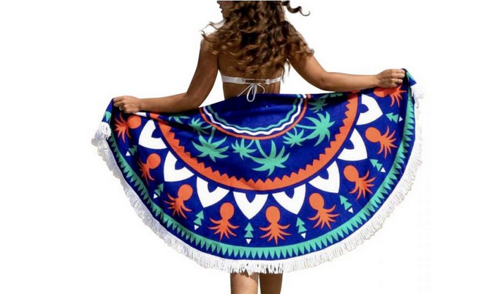 Serviette de plage ronde